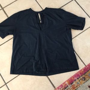 Navy felt top, super cute!